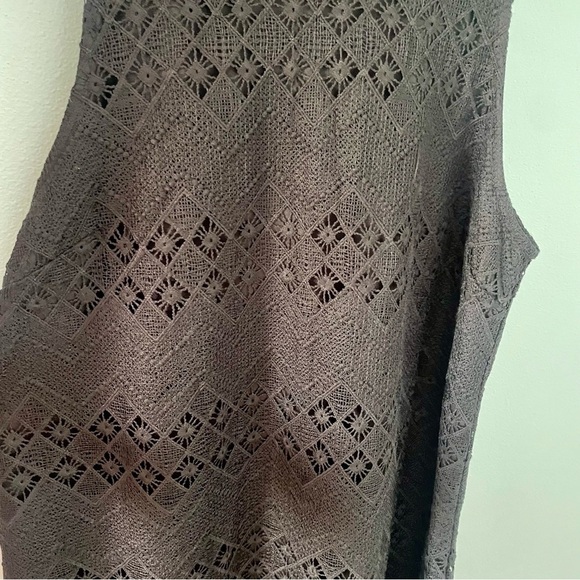 Aster the label Black Lace Sleeveless shift mini Dress size large - Picture 2 of 10